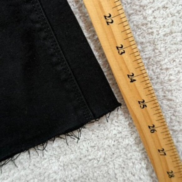 Spanx Womens Cropped Flare Jeans Black Wash Raw Hem Comfy Coastal Boho Sz 2X NWT - Picture 9 of 11